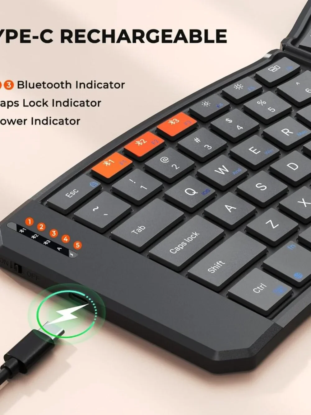 Ultra-Thin Folding Wireless Keyboards for iOS Android Windows Mac Tablet PC